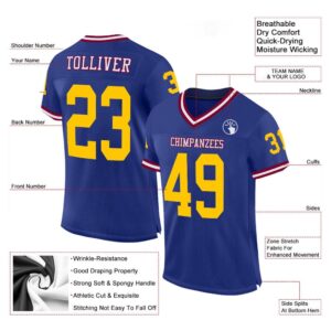 Royal Gold Maroon Mesh Authentic Throwback Football&hellip;