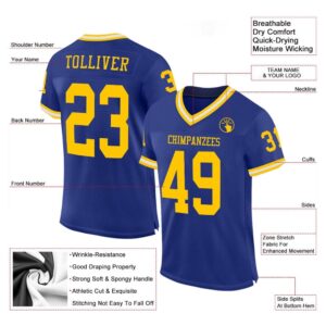 Royal Gold White Mesh Authentic Throwback Football&hellip;
