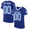 Royal Light Blue White Mesh Drift Fashion Football Jersey, Personalized Football Jersey, Football Team Jersey, Football Outfits