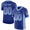 Royal Light Blue White Mesh Authentic Throwback Football Jersey, Personalized Football Jersey, Football Team Jersey, Football Outfits