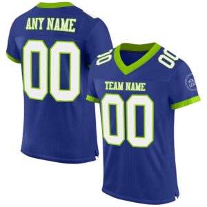 Royal White Neon Green Mesh Authentic Football&hellip;