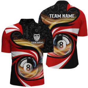 Style Red 8 Ball Billiard 3D Jersey&hellip;
