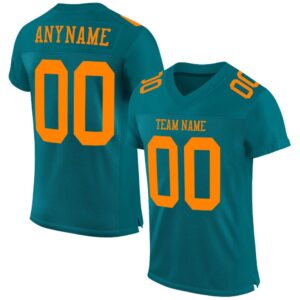 Teal Bay Orange Mesh Authentic Football Jersey,&hellip;