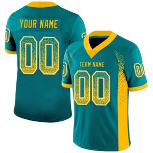 Teal Gold White Mesh Drift Fashion Football&hellip;