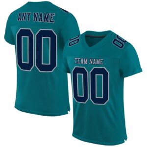 Teal Navy Gray Mesh Authentic Football Jersey,&hellip;