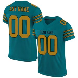 Teal Old Gold Black Mesh Authentic Football&hellip;