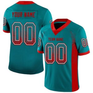 Teal Red White Mesh Drift Fashion Football&hellip;