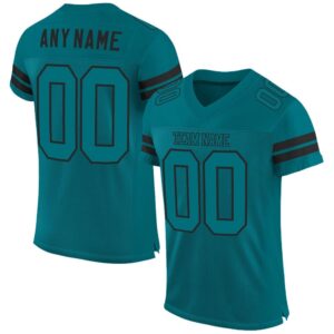 Teal Teal Black Mesh Authentic Football Jersey,&hellip;
