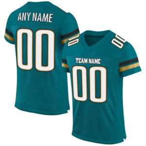 Teal White Old Gold Mesh Authentic Football&hellip;