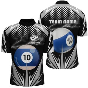 Thunder Black 10 Ball Billiard 3D Jersey&hellip;