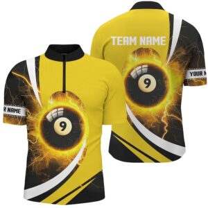 Thunder Lighting Yellow 9 Ball Billiards Shirts&hellip;