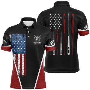 US Flag 8 Ball Pool Polo Shirts,&hellip;
