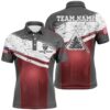 US Flag 8 Ball Pool Red Black Billiard Balls Polo, Personalized Billiard Polo Shirt