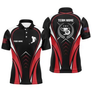 US Flag Red Billiards Polo Shirts, Ball&hellip;