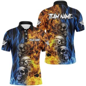 Unique Skull Fire Water 3D Billiard Shirts,&hellip;