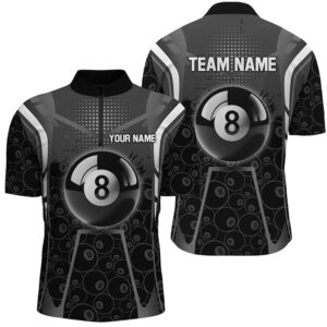 White Black 8 Ball Billiard 3D Jersey&hellip;