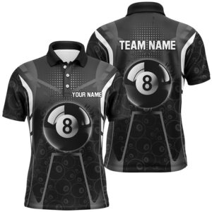 White Black 8 Ball Billiard 3D Polo&hellip;