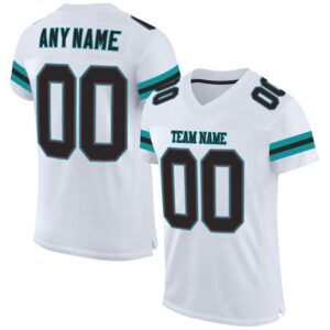 White Black Aqua Mesh Authentic Football Jersey,&hellip;