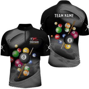 White Black Billiard Ballls 3D Jersey Shirts,&hellip;