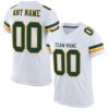 White Green Gold Mesh Drift Fashion Football Jersey, Personalized Football Jersey, Football Team Jersey, Football Outfits
