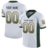 White Green Gold Mesh Authentic Football Jersey, Personalized Football Jersey, Football Team Jersey, Football Outfits