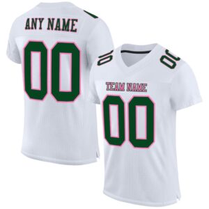 White Green Pink Mesh Authentic Football Jersey,&hellip;