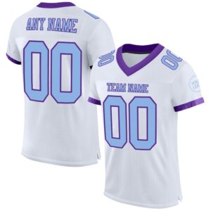 White Light Blue Purple Mesh Authentic Football&hellip;