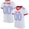 White Light Blue Royal Mesh Authentic Football Jersey, Personalized Football Jersey, Football Team Jersey, Football Outfits