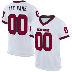 White Maroon Black Mesh Authentic Throwback Football&hellip;