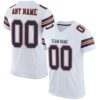 White Navy Orange Mesh Drift Fashion Football Jersey, Personalized Football Jersey, Football Team Jersey, Football Outfits