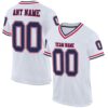 White Navy Red Mesh Authentic Football Jersey, Personalized Football Jersey, Football Team Jersey, Football Outfits