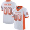 White Orange Purple Mesh Authentic Football Jersey, Personalized Football Jersey, Football Team Jersey, Football Outfits