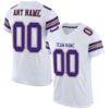 White Purple Gray Mesh Authentic Throwback Football Jersey, Personalized Football Jersey, Football Team Jersey, Football Outfits
