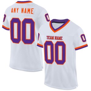White Purple Orange Mesh Authentic Throwback Football&hellip;