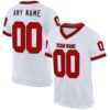 White Red Black Mesh Split Fashion Football Jersey, Personalized Football Jersey, Football Team Jersey, Football Outfits