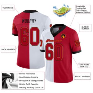 White Red Black Mesh Split Fashion Football Jersey Personalized Football Jersey Football Team Jersey Football Outfits 3 rydopb.jpg