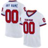White Red Royal Mesh Authentic Football Jersey, Personalized Football Jersey, Football Team Jersey, Football Outfits