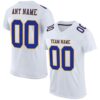 White Royal Gold Mesh Authentic Throwback Football Jersey, Personalized Football Jersey, Football Team Jersey, Football Outfits