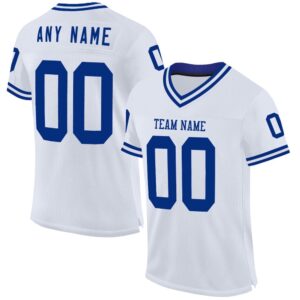 White Royal Mesh Authentic Throwback Football Jersey,&hellip;