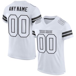 White White Black Mesh Authentic Football Jersey,&hellip;