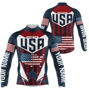 American Cycling Jersey Men With 3 Pockets&hellip;