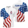 American Flag Bowling Shirt For Men & Women Bowling Team Jersey Patriotic, Custom Bowling Team Jersey Shirt