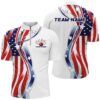 American Flag Bowling Shirts For Men And Women, Bowling Tournament Team Shirts, Custom Bowling Team Jersey Shirt