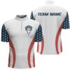 American Flag Bowling Team Shirts For Men And Women Patriotic Bowling Gifts, Custom Bowling Team Jersey Shirt