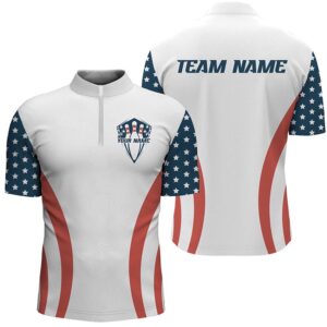 American Flag Bowling Team Jersey, Patriotic Bowling Tournament Bowling Team Shirts, Custom Bowling Team Jersey Shirt