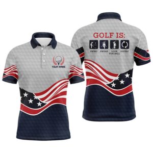 American Flag Golf Shirts For Men, Personalized Funny Golf Polo Shirts For Men’s, Golfer Gifts, Golf Polo Shirt, Golf Shirts