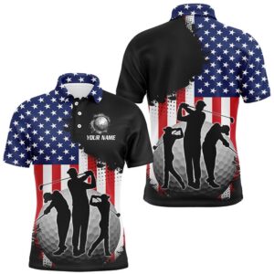 American Flag Men’s Golf Polo Shirts Custom&hellip;