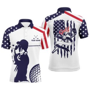 American Flag Patriot Men’s Golf Polo Shirts&hellip;