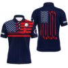American Flag Patriotic Men Golf Polo Shirts Custom Name Green Golf Polo Shirt Men’ss, Golf Polo Shirt, Golf Shirts