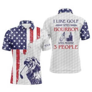 American Flag Patriotic Men’s Golf Polo Shirt&hellip;